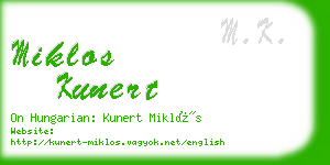 miklos kunert business card